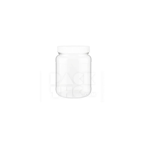 8oz clear pet wide mouth jar clear white lid