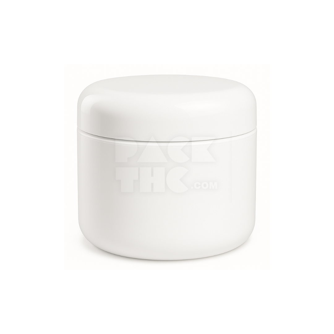 8oz dome jars white with white cap