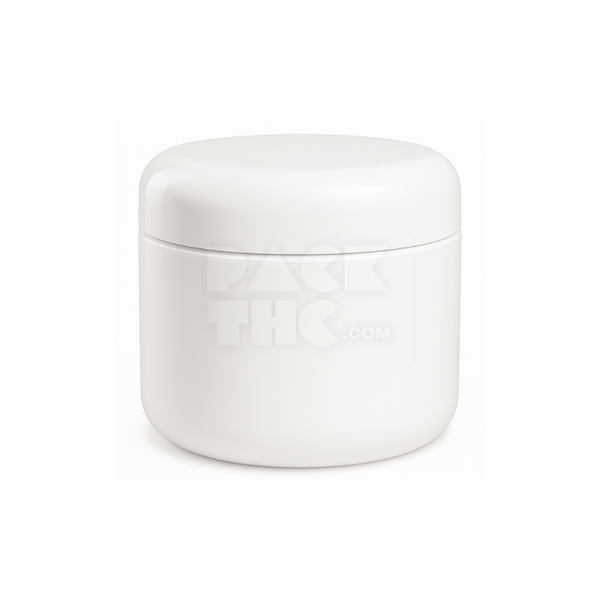 8oz Dome Jar - White With White Cap - (120 Count)