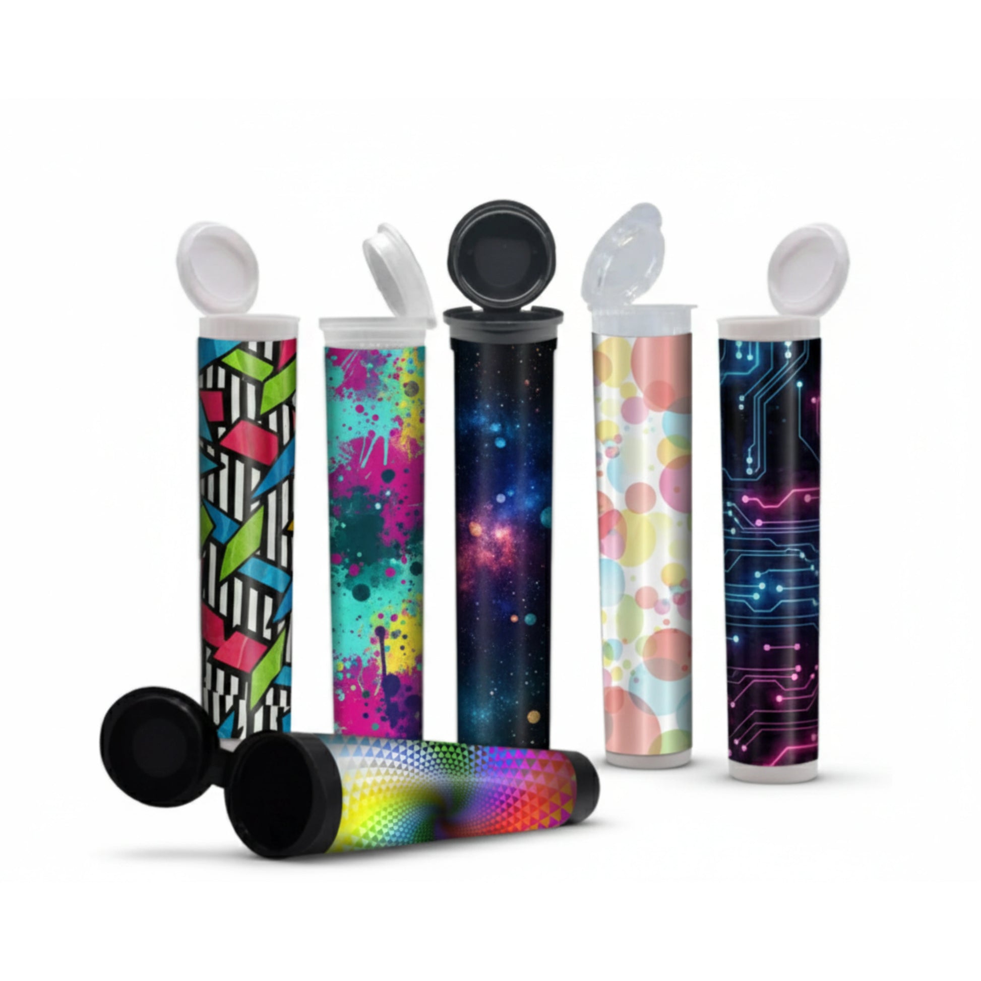 90mm joint tube black with sticker application