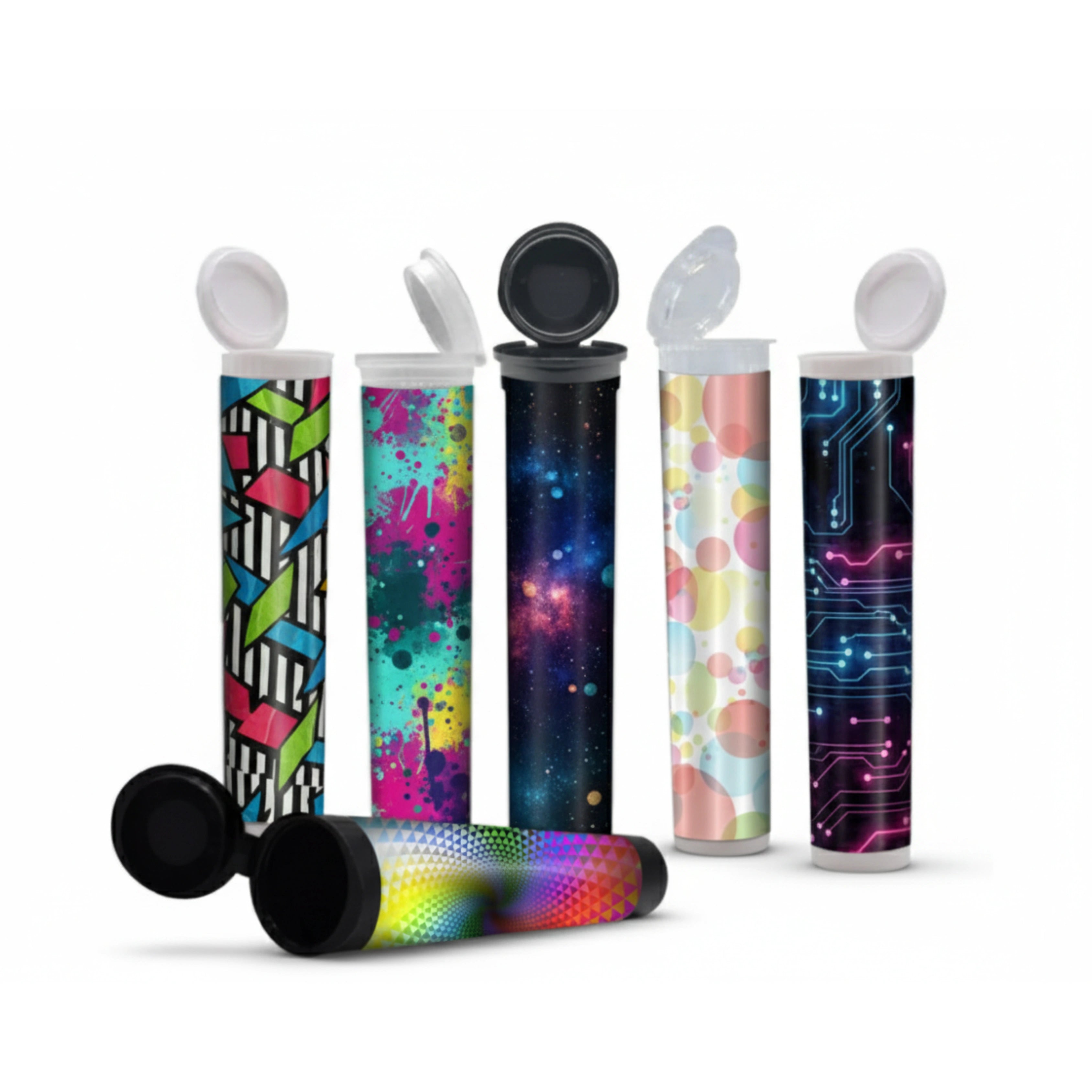 90mm joint tube black with sticker application