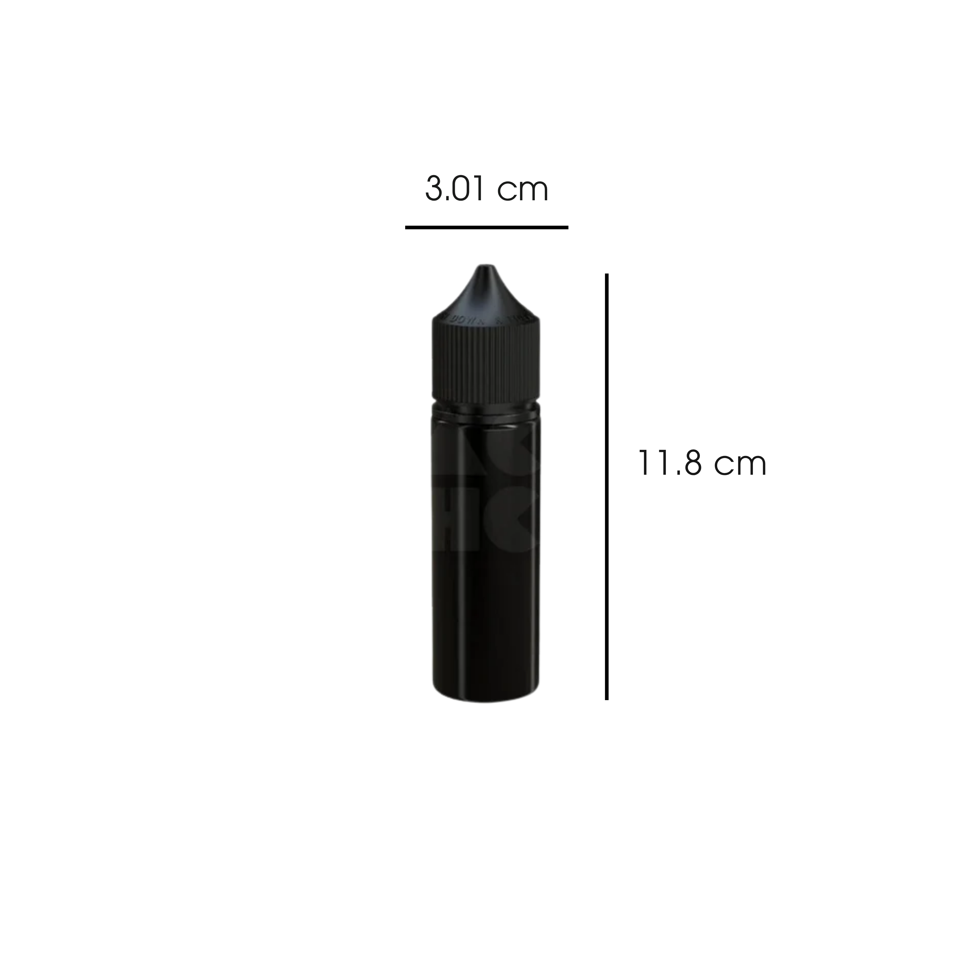 50ml PET Reducer Unicorn Bottle Black - (500 count)