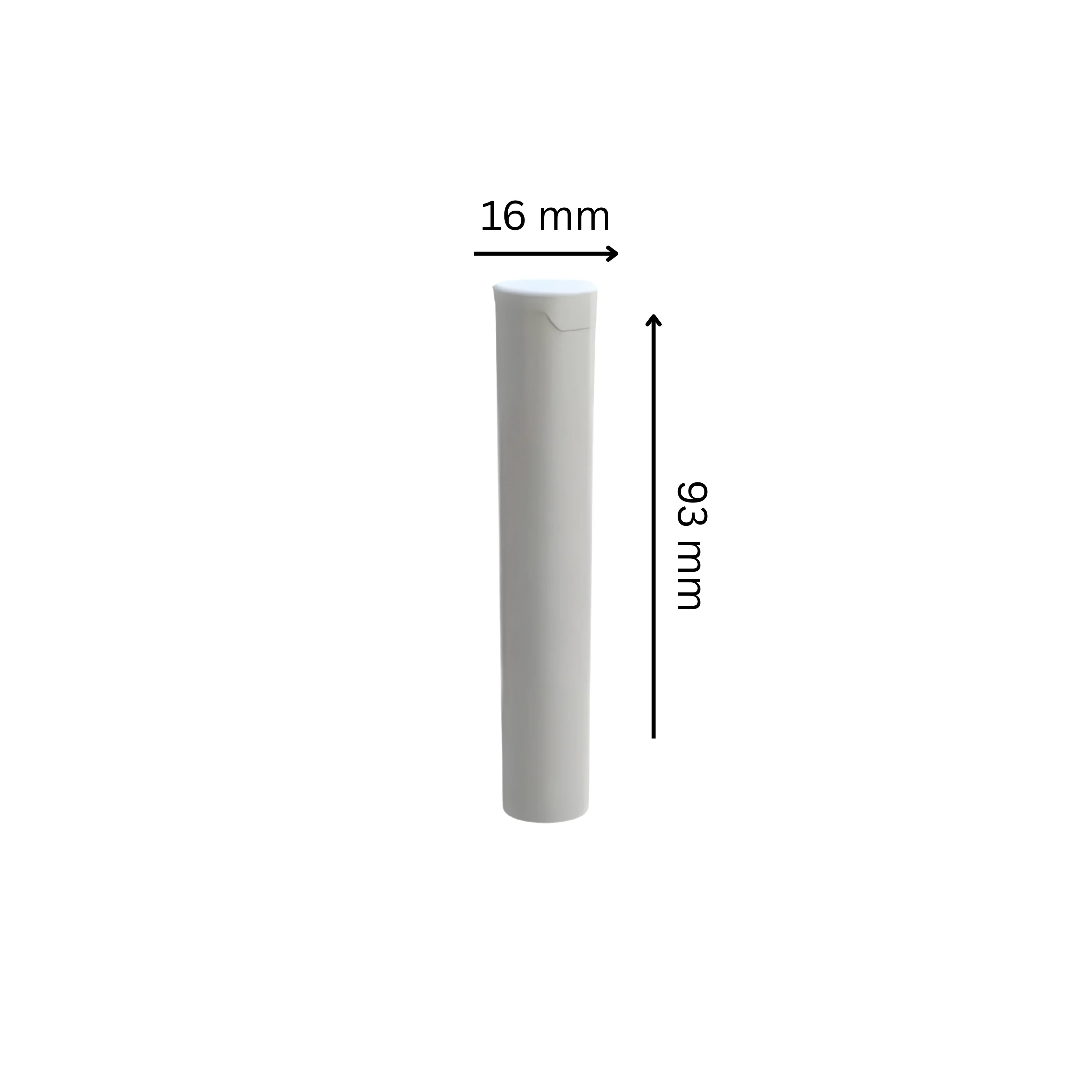 98mm Aviator PopCap Tube (Opaque White Tube) - (1800 Count)