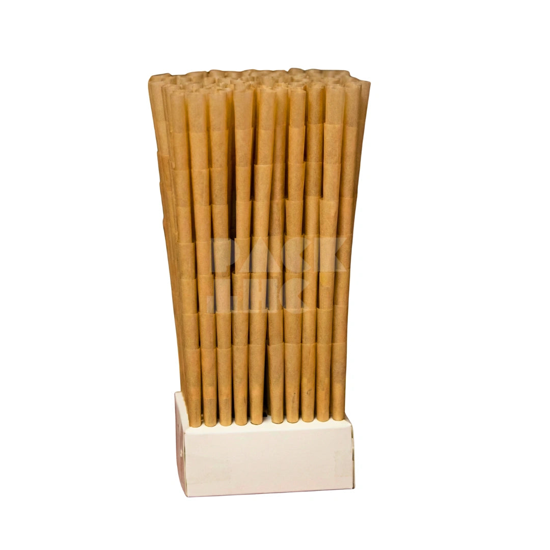 98mm Brown Hara Supply Paper Cones | Pre-Rolled – Bulk Case (800 Count)