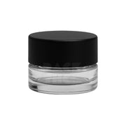 9 ml cr glass round concentrate container black lid