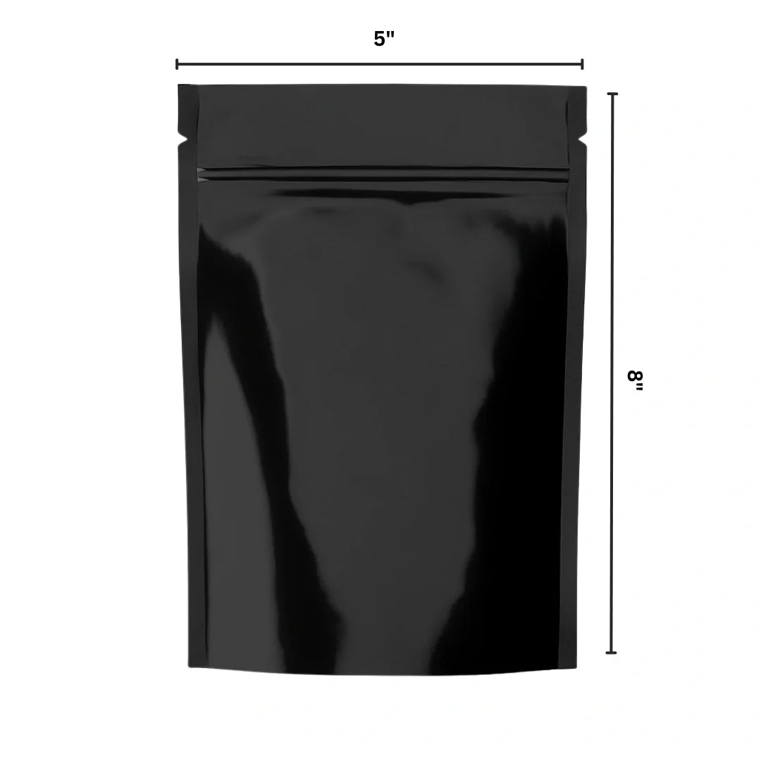 black mylar bags 1 2 oz