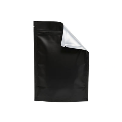 7 Grams Black Mylar Bags Fresh-Lock Pouch - 1/4 oz - Smell Proof Bag (100 Count)