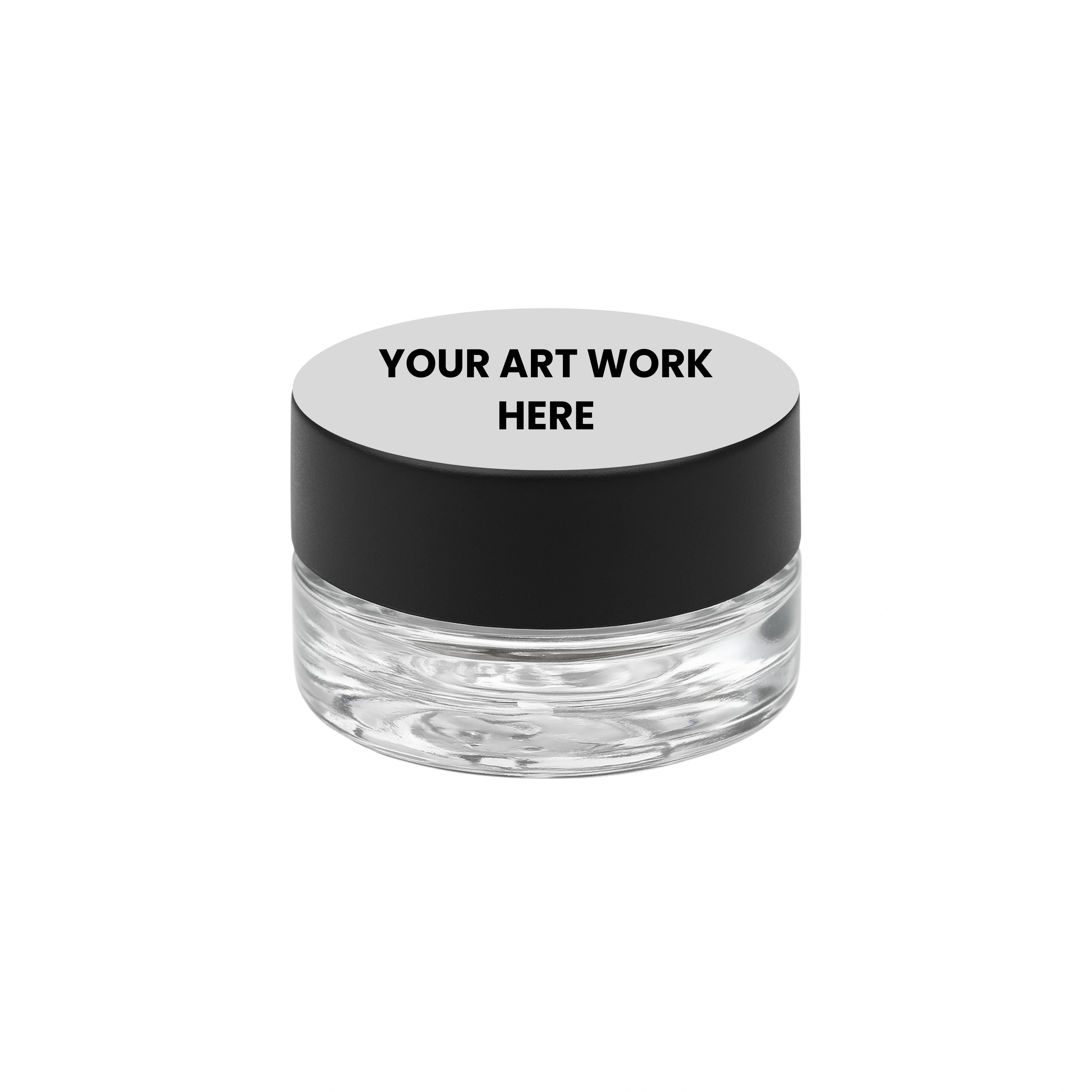Packthc Custom Printed Stickers - 1" X 1" Square For 5ml Square Jar Lid Or Bottom - all colors