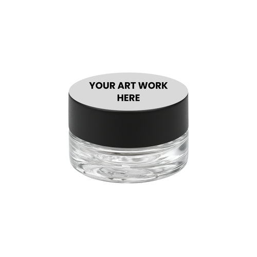 Packthc Custom Printed Stickers - 1" X 1" Square For 5ml Square Jar Lid Or Bottom - all colors