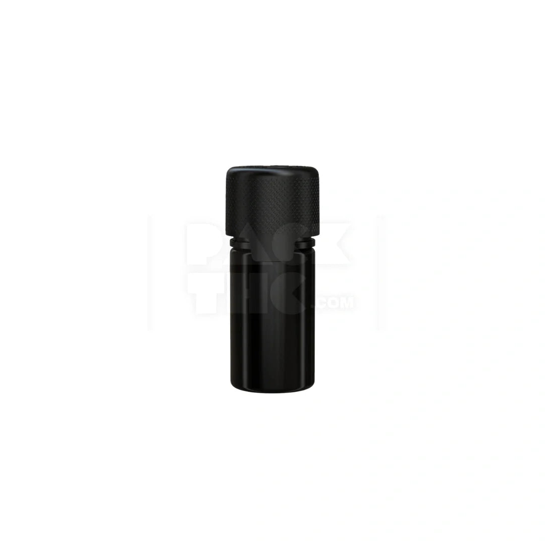 30ml stubby aviator cr bottle with friction fit closure tamper evident break off band opaque black bottle with opaque black closure 1000 count