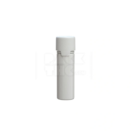 50ML AVIATOR CR BOTTLE WITH FRICTION FIT CLOSURE & TAMPER EVIDENT BREAK-OFF BAND (OPAQUE WHITE BOTTLE WITH OPAQUE WHITE CLOSURE) - (500 count)