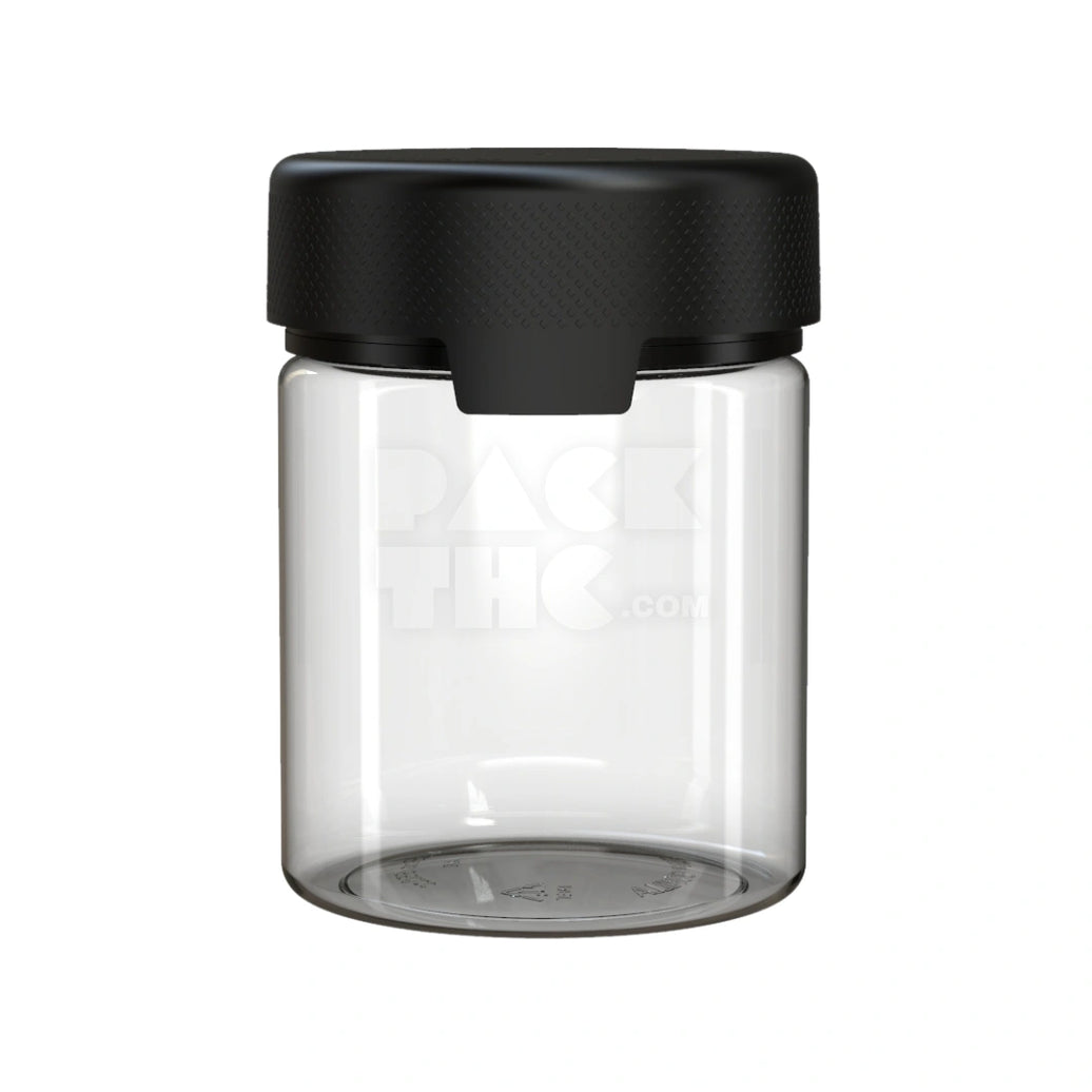 18.5OZ (550CC) AVIATOR CR XL CONTAINER WITH INTEGRATED LINER & TAMPER EVIDENT BREAK-OFF BAND (CLEAR NATURAL CONTAINER WITH OPAQUE BLACK CLOSURE) - (60 count)