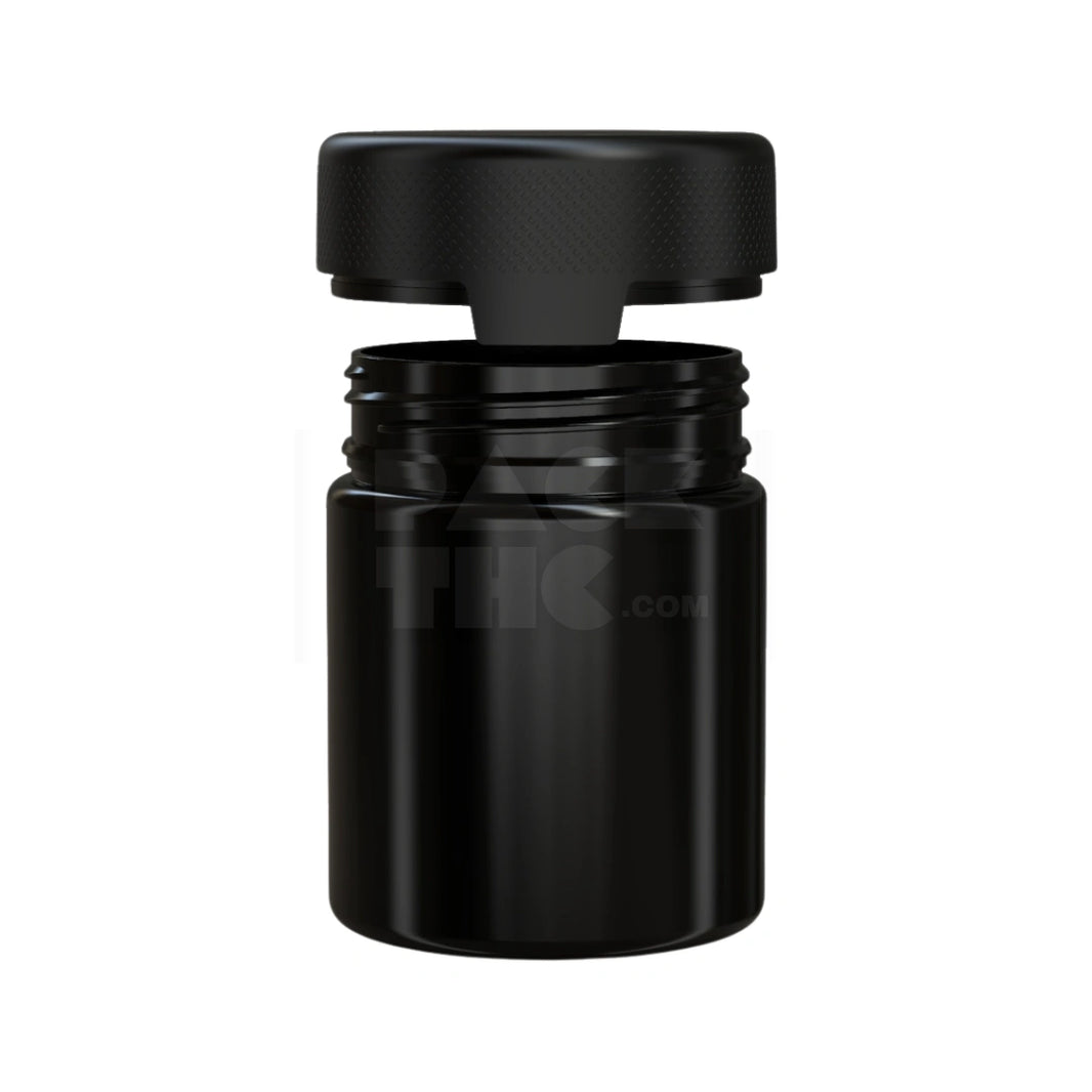 image 18.5OZ (550CC) AVIATOR CR XL CONTAINER WITH INTEGRATED LINER & TAMPER EVIDENT BREAK-OFF BAND (OPAQUE BLACK CONTAINER WITH OPAQUE BLACK CLOSURE) - (60 count)