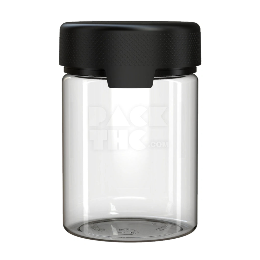 21.5OZ (625CC) AVIATOR CR XL CONTAINER WITH INTEGRATED LINER & TAMPER EVIDENT BREAK-OFF BAND (CLEAR NATURAL CONTAINER WITH OPAQUE BLACK CLOSURE) - (40 count)