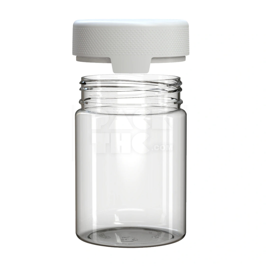 image 21.5OZ (625CC) AVIATOR CR XL CONTAINER WITH INTEGRATED LINER & TAMPER EVIDENT BREAK-OFF BAND (CLEAR NATURAL CONTAINER WITH OPAQUE WHITE CLOSURE) - (40 count)