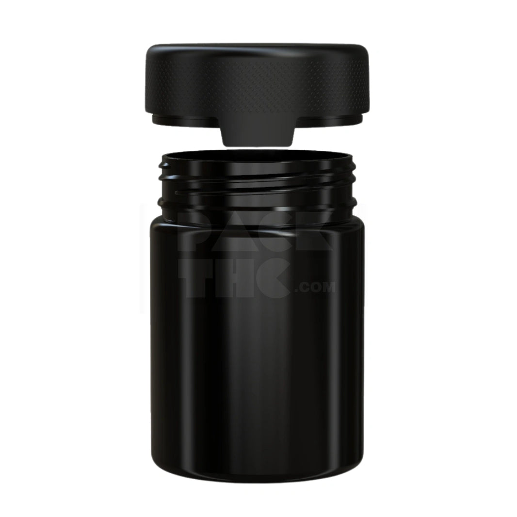 image 21.5OZ (625CC) AVIATOR CR XL CONTAINER WITH INTEGRATED LINER & TAMPER EVIDENT BREAK-OFF BAND (OPAQUE BLACK CONTAINER WITH OPAQUE BLACK CLOSURE) - (40 count)
