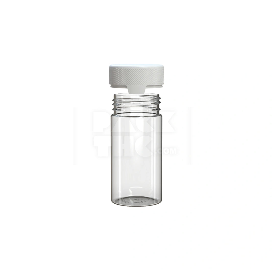 image 6OZ (180CC) AVIATOR CR CONTAINER WITH INTEGRATED LINER & TAMPER EVIDENT BREAK-OFF BAND (CLEAR NATURAL CONTAINER WITH OPAQUE WHITE CLOSURE) - (300 count)