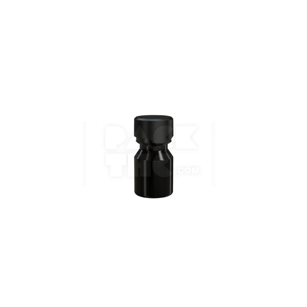 30ML STUBBY AVIATOR CR SHOT BOTTLE WITH FRICTION FIT CLOSURE & TAMPER BREAK-OFF BAND (OPAQUE BLACK BOTTLE WITH OPAQUE BLACK CLOSURE) - (800 count)
