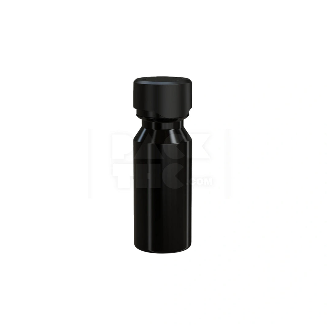 image 60ML AVIATOR CR SHOT BOTTLE WITH FRICTION FIT CLOSURE & TAMPER BREAK-OFF BAND (OPAQUE BLACK BOTTLE WITH OPAQUE BLACK CLOSURE) - (500 count)