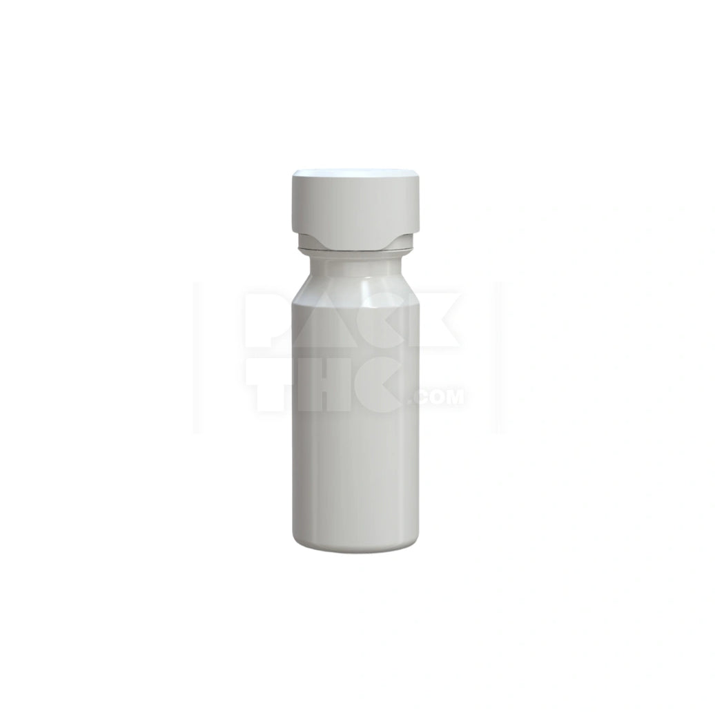 60ML AVIATOR CR SHOT BOTTLE WITH FRICTION FIT CLOSURE & TAMPER BREAK-OFF BAND (OPAQUE WHITE BOTTLE WITH OPAQUE WHITE CLOSURE) - (500 count)