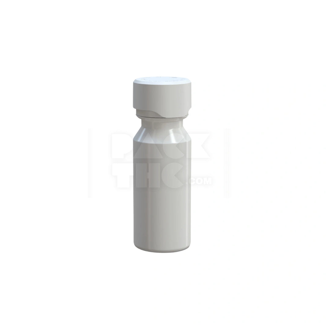 image 60ML AVIATOR CR SHOT BOTTLE WITH FRICTION FIT CLOSURE & TAMPER BREAK-OFF BAND (OPAQUE WHITE BOTTLE WITH OPAQUE WHITE CLOSURE) - (500 count)