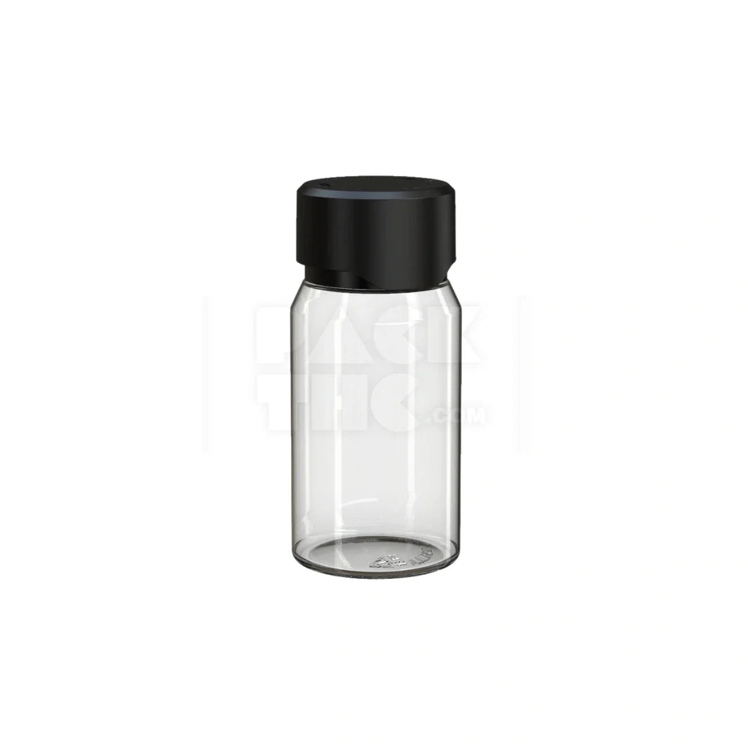 60ml mini aviator cr shot bottle clear natural black cap 500 count
