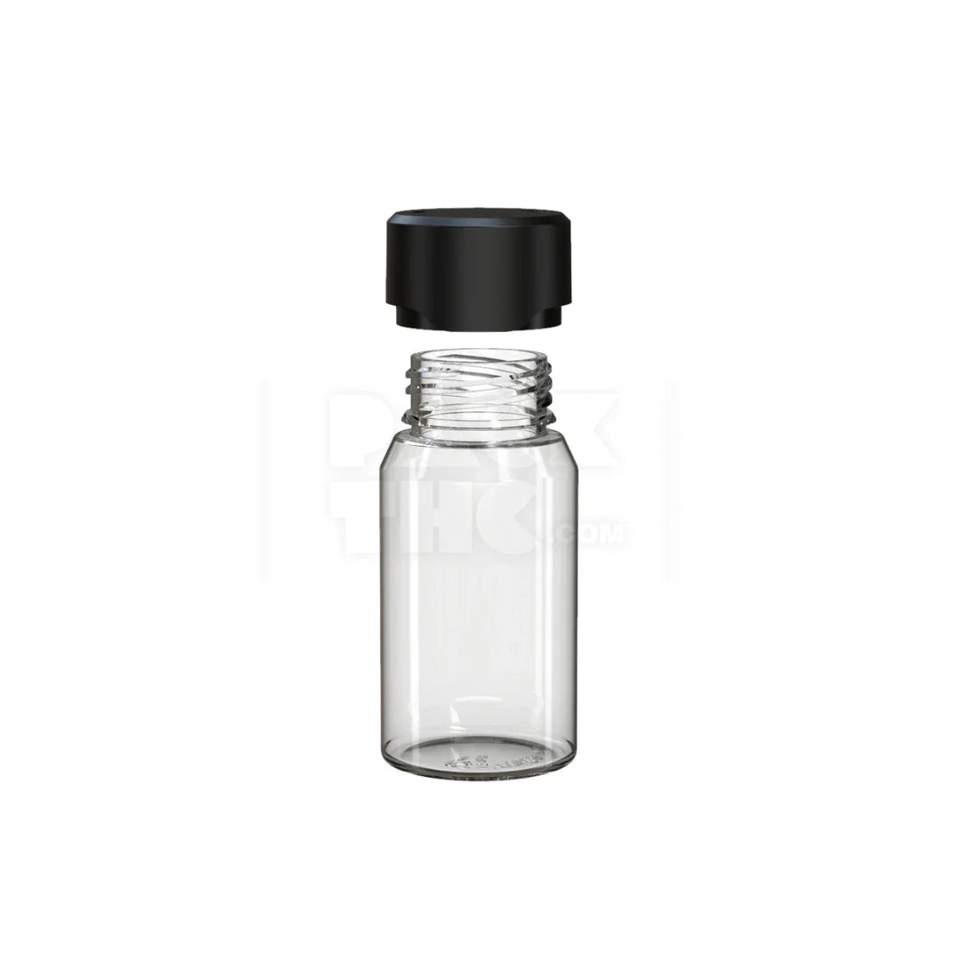 60ml mini aviator cr shot bottle clear natural black cap 500 count