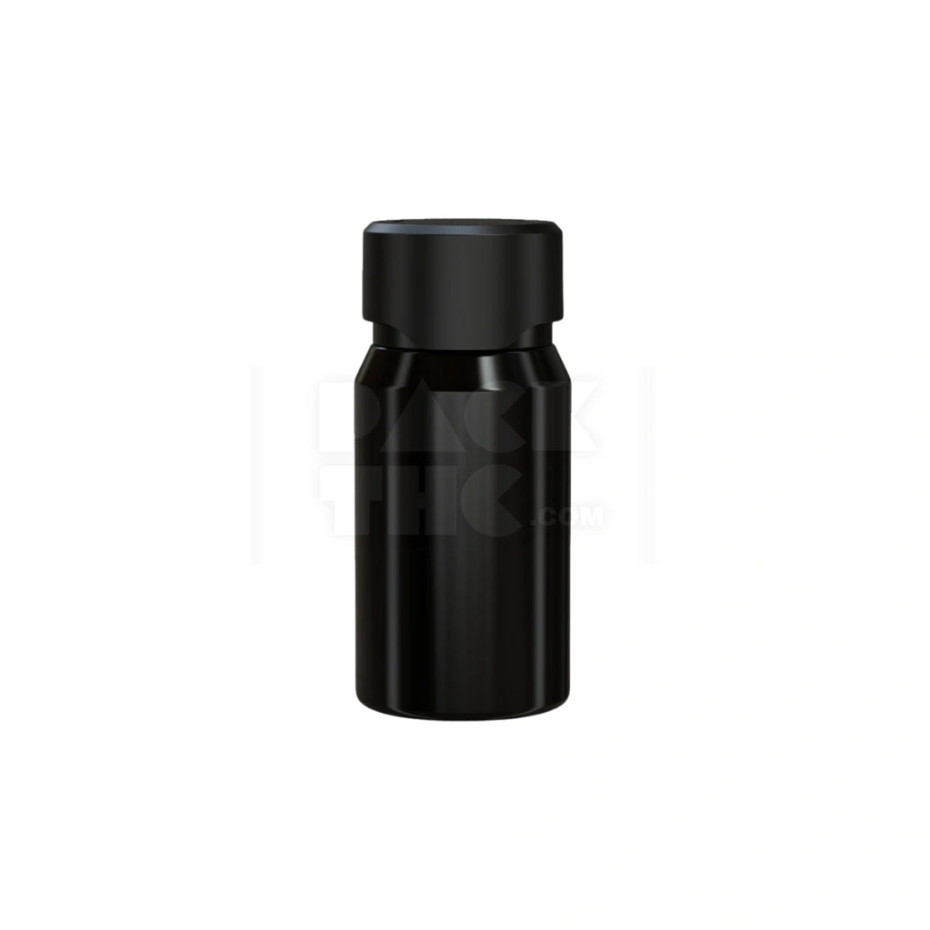 60ML MINI AVIATOR CR SHOT BOTTLE WITH FRICTION FIT CLOSURE & TAMPER BREAK-OFF BAND (OPAQUE BLACK BOTTLE WITH OPAQUE BLACK CLOSURE) - (500 count)
