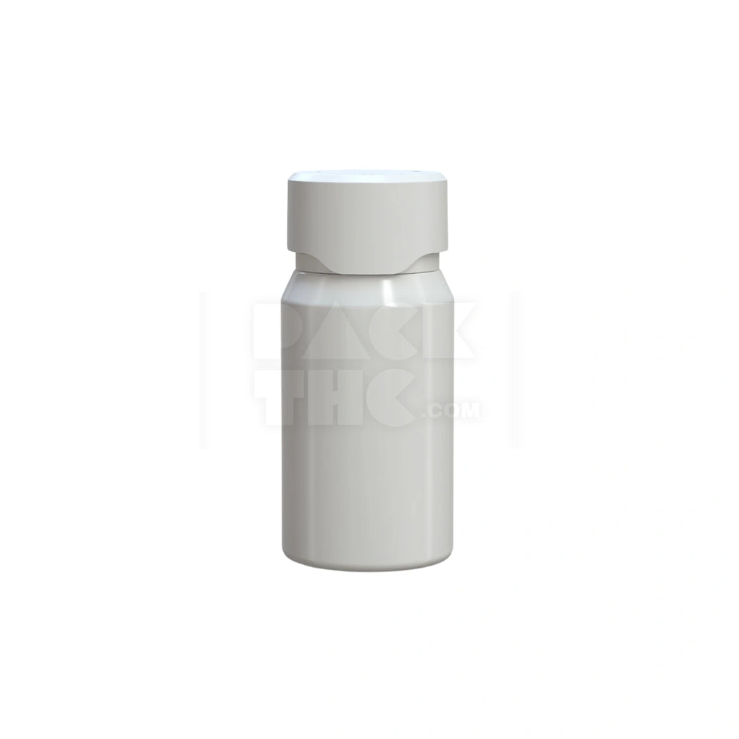 60ML MINI AVIATOR CR SHOT BOTTLE WITH FRICTION FIT CLOSURE & TAMPER BREAK-OFF BAND (OPAQUE WHITE BOTTLE WITH OPAQUE WHITE CLOSURE) - (500 count)