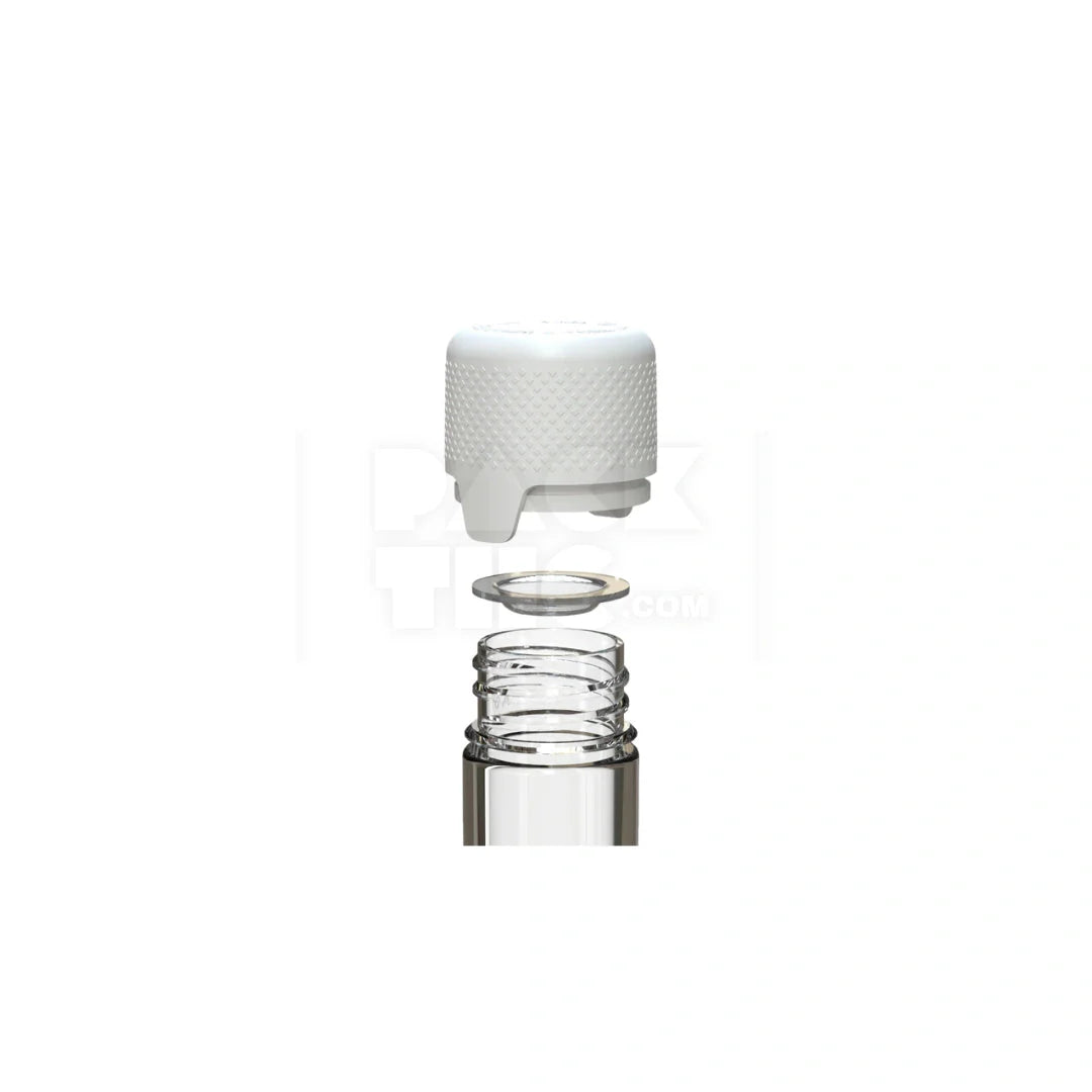 100mm aviator cr tube flat bottom clear natural white cap 500 count