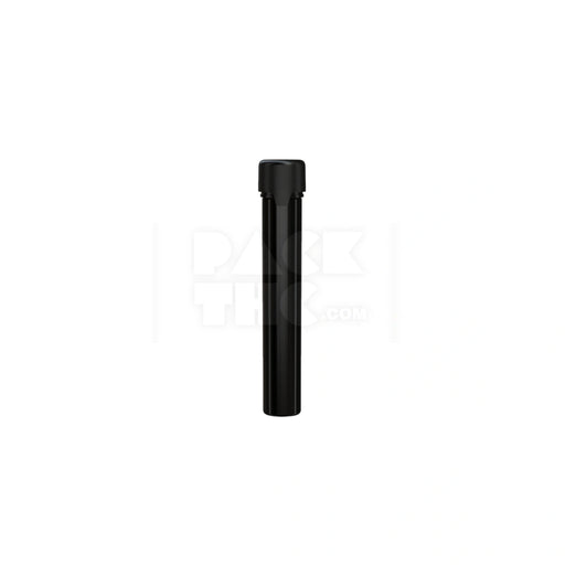 115MM AVIATOR TUBE FLAT BOTTOM WITH INTEGRATED LINER & TAMPER EVIDENT BREAK-OFF BAND (OPAQUE BLACK TUBE WITH OPAQUE BLACK CLOSURE) - (500 count)