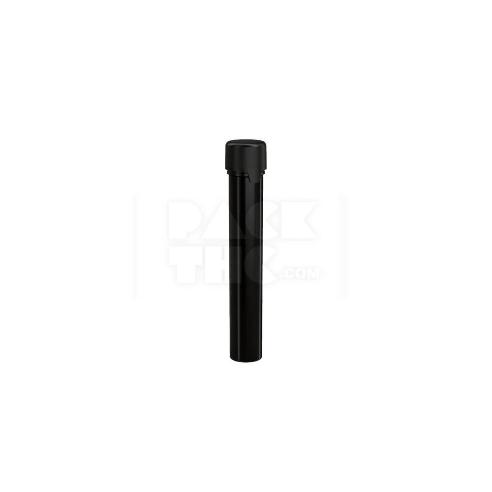 115MM AVIATOR TUBE FLAT BOTTOM WITH INTEGRATED LINER & TAMPER EVIDENT BREAK-OFF BAND (OPAQUE BLACK TUBE WITH OPAQUE BLACK CLOSURE) - (500 count)