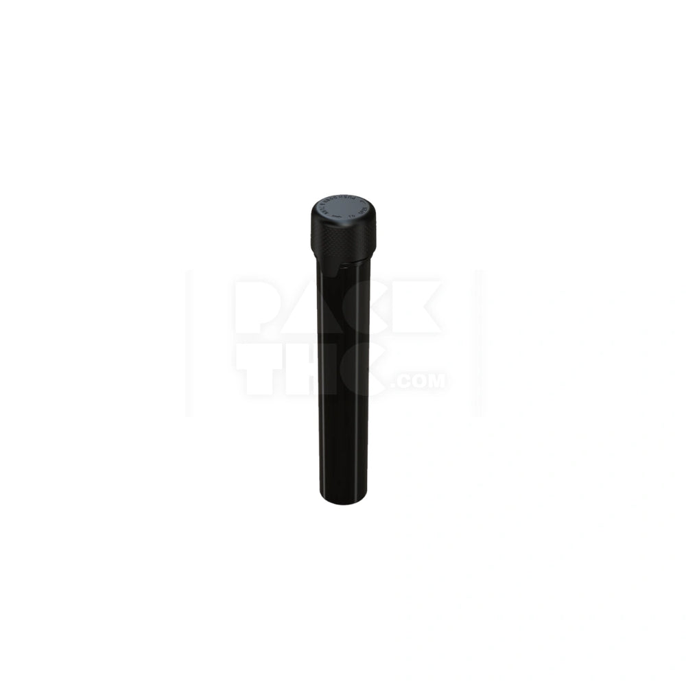 115MM AVIATOR TUBE FLAT BOTTOM WITH INTEGRATED LINER & TAMPER EVIDENT BREAK-OFF BAND (OPAQUE BLACK TUBE WITH OPAQUE BLACK CLOSURE) - (500 count)