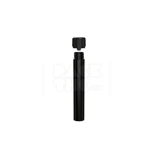 115MM AVIATOR TUBE FLAT BOTTOM WITH INTEGRATED LINER & TAMPER EVIDENT BREAK-OFF BAND (OPAQUE BLACK TUBE WITH OPAQUE BLACK CLOSURE) - (500 count)
