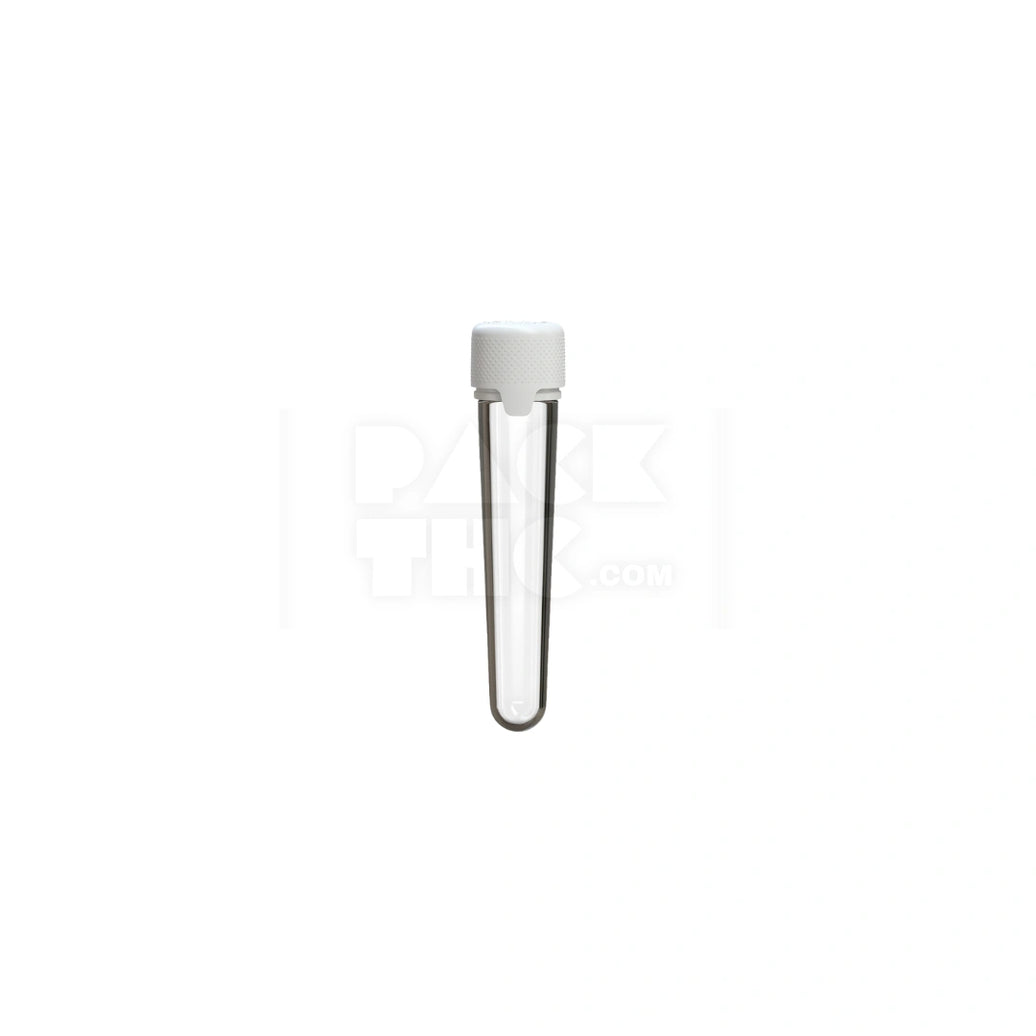 100MM AVIATOR CR TUBE WITH INTEGRATED LINER & TAMPER EVIDENT BREAK-OFF BAND (CLEAR NATURAL TUBE WITH OPAQUE WHITE CLOSURE) - (500 count)