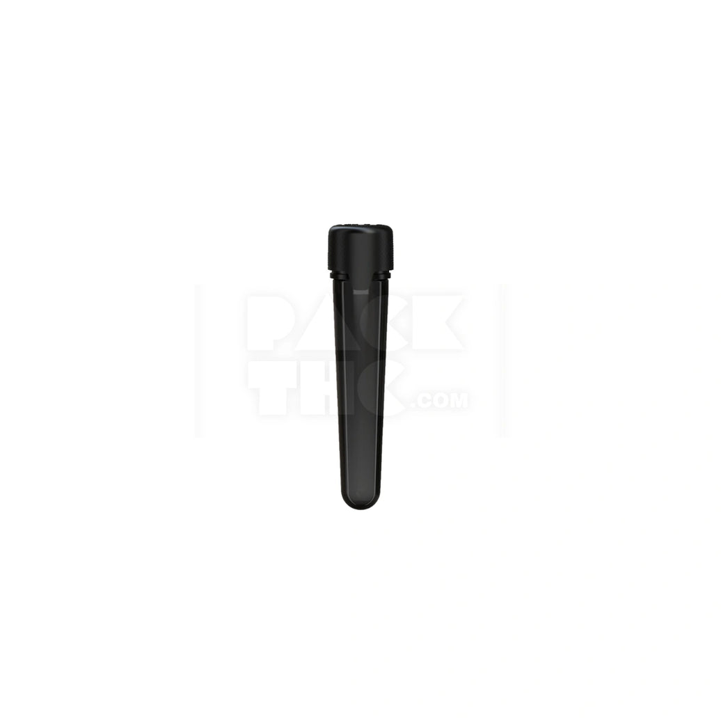 100MM AVIATOR CR TUBE WITH INTEGRATED LINER & TAMPER EVIDENT BREAK-OFF BAND (TRANSLUCENT BLACK TUBE WITH OPAQUE BLACK CLOSURE) - (500 count)