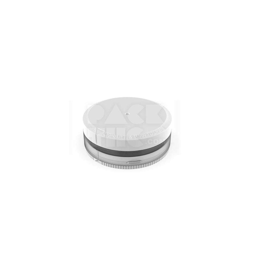 40G CHUBBY GORILLA® DUAL COMPARTMENT POUCH CONTAINER WITH CR UPPER CLOSURE (STANDARD MATTE NATURAL CONTAINER WITH OPAQUE WHITE CLOSURES) - (600 count)