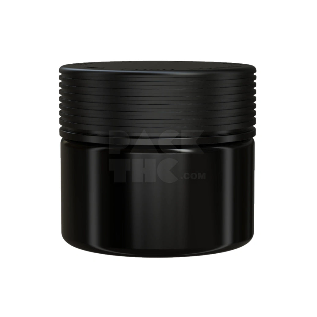 10OZ (300CC) SPIRAL CR XL CONTAINER WITH INTEGRATED LINER & TAMPER EVIDENT BREAK-OFF BAND (OPAQUE BLACK CONTAINER WITH OPAQUE BLACK CLOSURE) - (80 count)