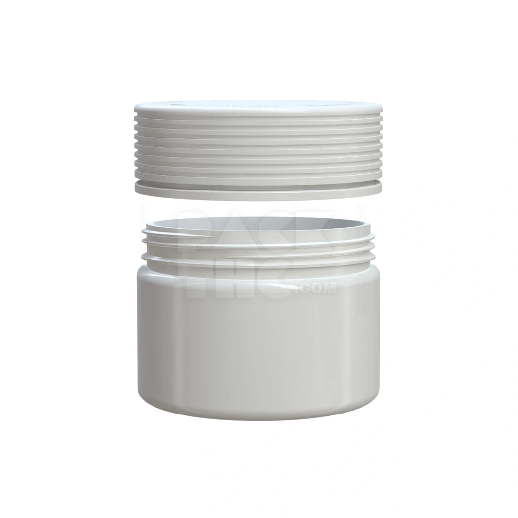 image 10OZ (300CC) SPIRAL CR XL CONTAINER WITH INTEGRATED LINER & TAMPER EVIDENT BREAK-OFF BAND (OPAQUE WHITE CONTAINER WITH OPAQUE WHITE CLOSURE) - (80 count)