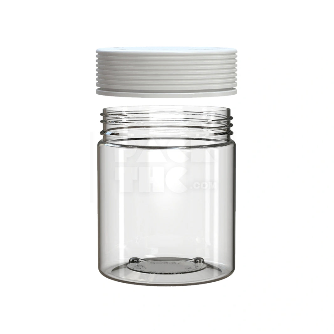 image 18.5OZ (550CC) SPIRAL CR XL CONTAINER WITH INTEGRATED LINER & TAMPER EVIDENT BREAK-OFF BAND (CLEAR NATURAL CONTAINER WITH OPAQUE WHITE CLOSURE) - (60 count)