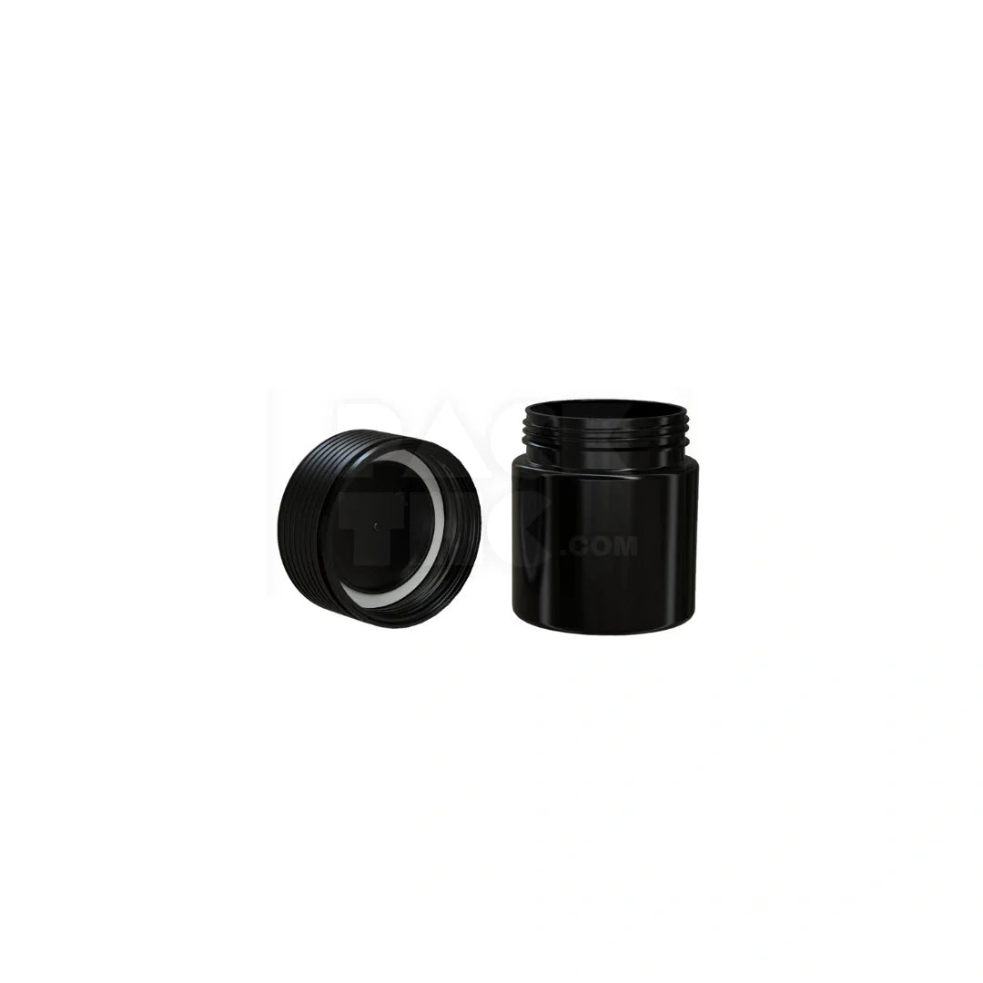 2oz closure cr black opaque count 60cc spiral thick wall