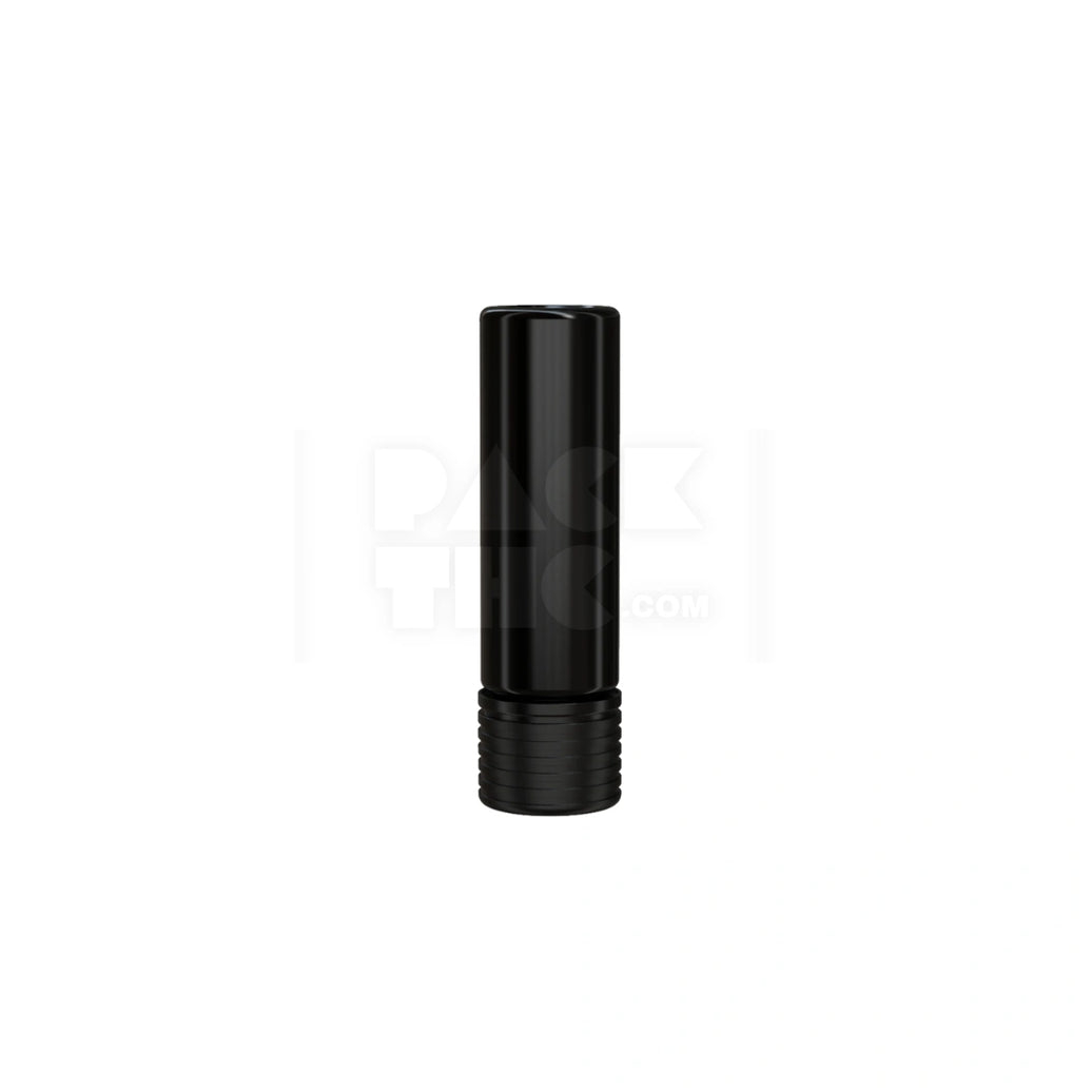 65MM SPIRAL CR CARTRIDGE CONTAINER, FLAT BOTTOM WITH 510-THREAD & TAMPER EVIDENT BREAK-OFF BAND (OPAQUE BLACK CONTAINER WITH OPAQUE BLACK CLOSURE) - (400 count)