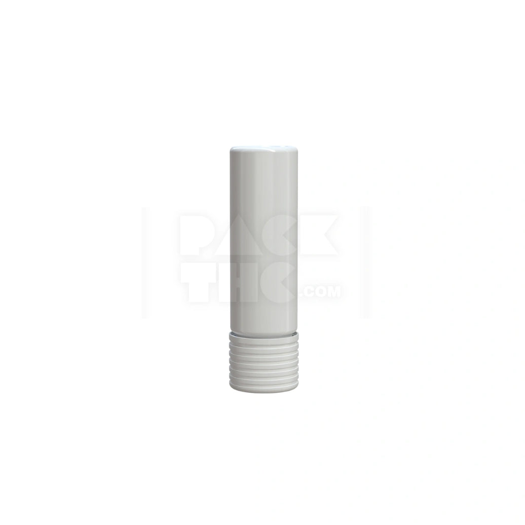 65MM SPIRAL CR CARTRIDGE CONTAINER, FLAT BOTTOM WITH 510-THREAD & TAMPER EVIDENT BREAK-OFF BAND (OPAQUE WHITE CONTAINER WITH OPAQUE WHITE CLOSURE) - (400 count)