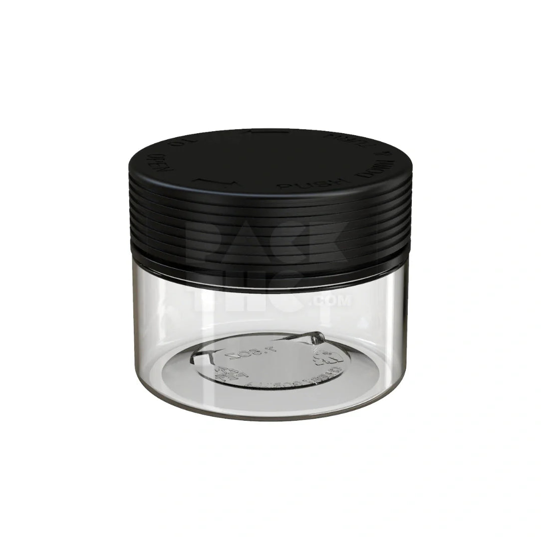7.5oz 220cc spiral cr xl container clear natural black cap 100 count