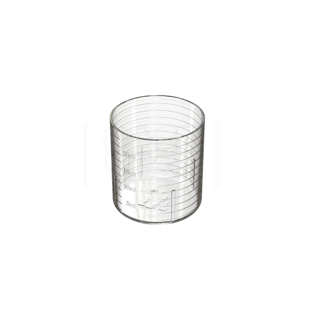 20ML SPIRAL DOSING CUP WITH GRADUATED LINES (CLEAR NATURAL) - (2000 count)