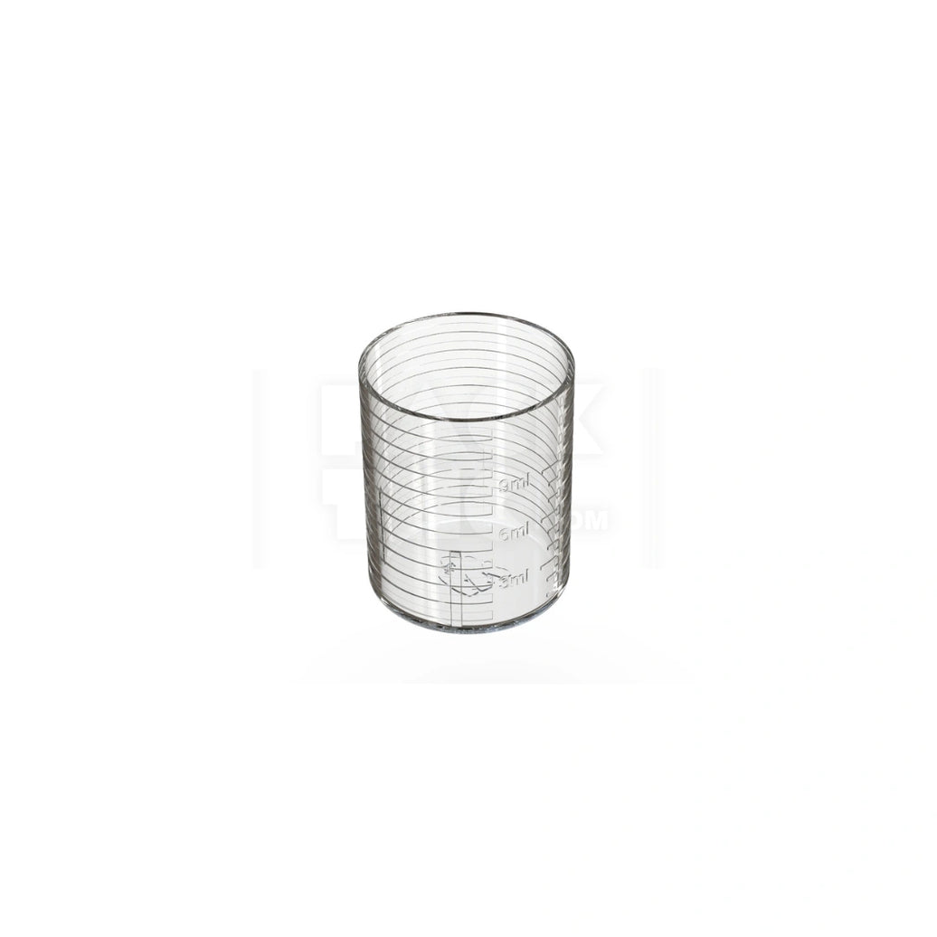 9ML SPIRAL DOSING CUP WITH GRADUATED LINES (CLEAR NATURAL) - (2000 count)