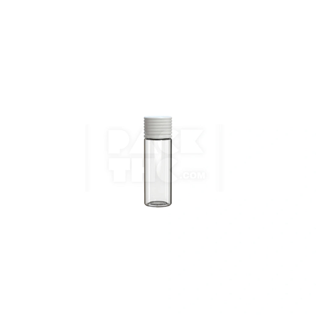 65MM SPIRAL CR TUBE WITH INTEGRATED LINER & TAMPER EVIDENT BREAK-OFF BAND (CLEAR NATURAL TUBE WITH OPAQUE WHITE CLOSURE) - (400 count)