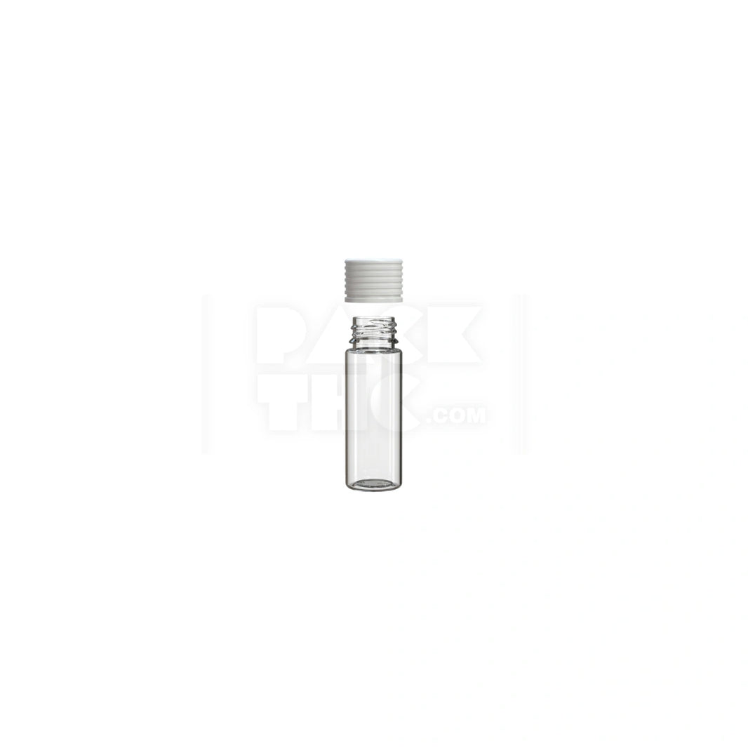image 65MM SPIRAL CR TUBE WITH INTEGRATED LINER & TAMPER EVIDENT BREAK-OFF BAND (CLEAR NATURAL TUBE WITH OPAQUE WHITE CLOSURE) - (400 count)