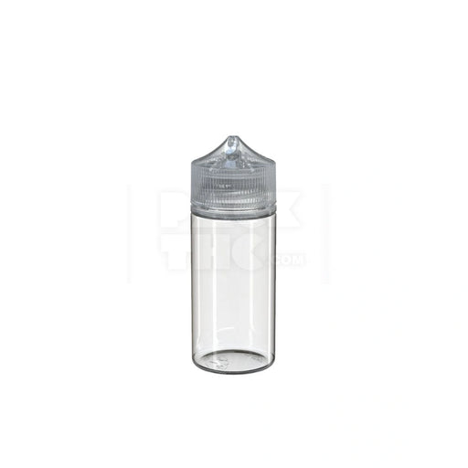 100ML PET REDUCER UNICORN BOTTLE WITH TAMPER EVIDENT BREAK-OFF BAND (CLEAR NATURAL BOTTLE WITH CLEAR NATURAL CLOSURE) - (400 count)