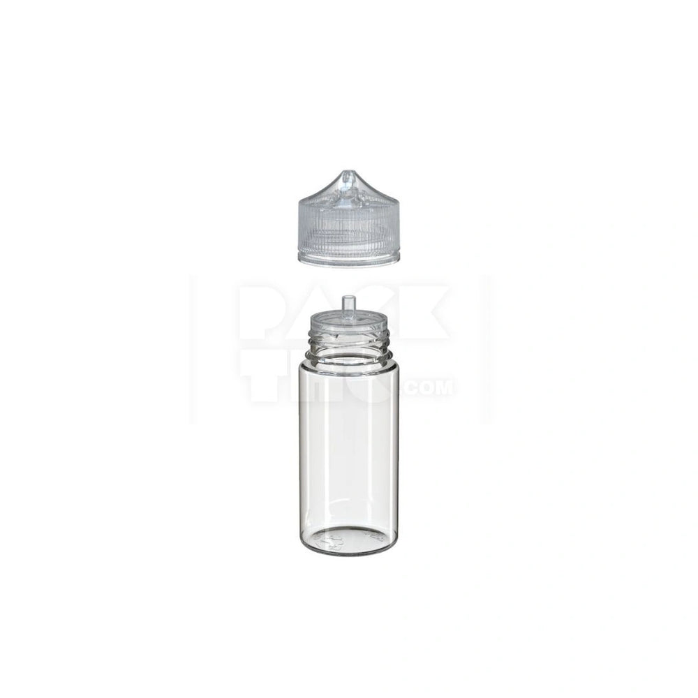 100ML PET REDUCER UNICORN BOTTLE WITH TAMPER EVIDENT BREAK-OFF BAND (CLEAR NATURAL BOTTLE WITH CLEAR NATURAL CLOSURE) - (400 count)